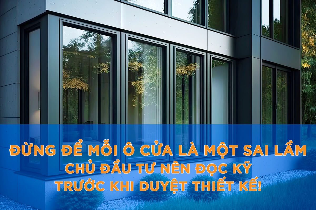 Đừng để mỗi ô cửa là một sai lầm - Chủ đầu tư nên đọc kỹ trước khi duyệt thiết kế!