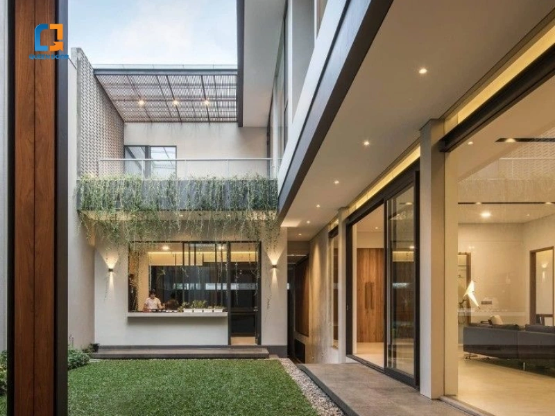 cửa nhôm màu cà phê