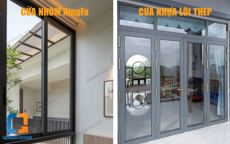 So sánh cửa nhôm Xingfa và cửa nhựa lõi thép theo tiêu chí