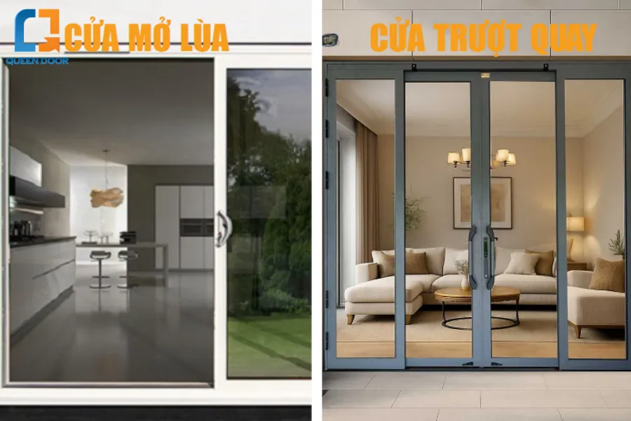 So Sánh Cửa Mở Lùa Và Cửa Trượt Quay: Nên Chọn Loại Nào?