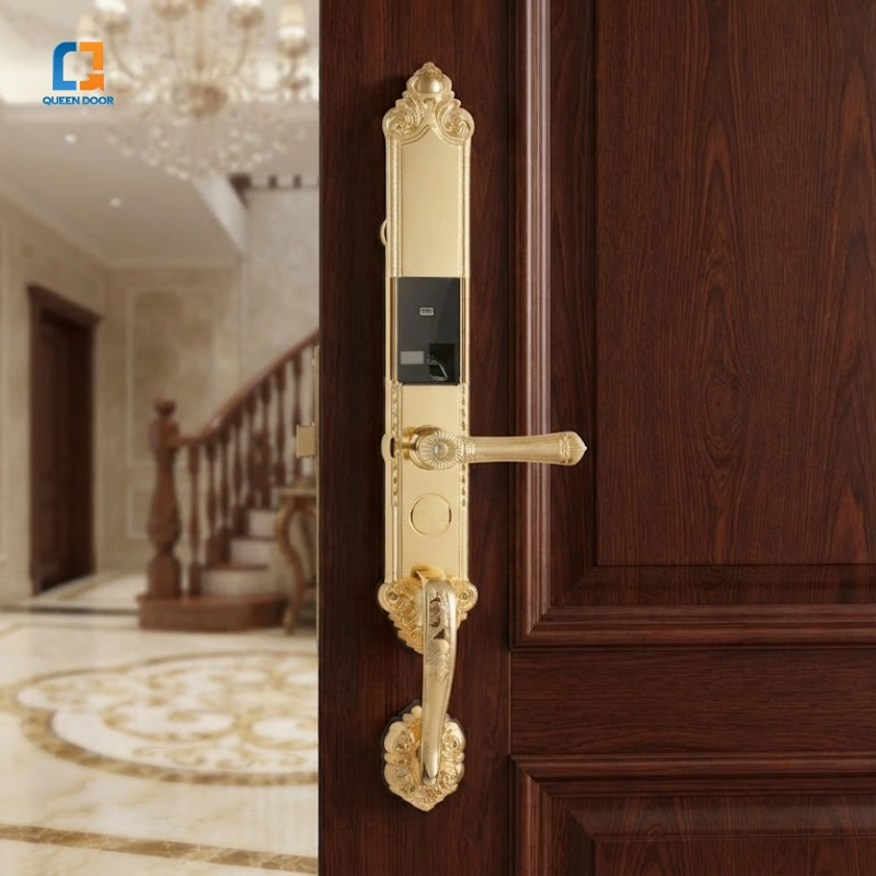 Quy Trình Đặt Mua khóa vân tay cửa đại sảnh QD-A165 vàng Nhanh Chóng Tại Queen Door