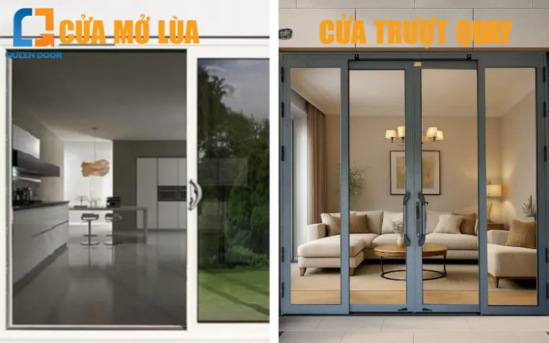 Hiểu rõ bản chất và cơ chế vận hành của cửa mở lùa và cửa trượt quay