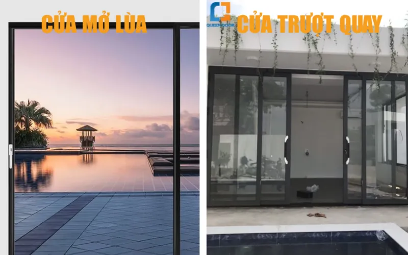 Phân tích ứng dụng thực tế của cửa mở lùa và cửa trượt quay