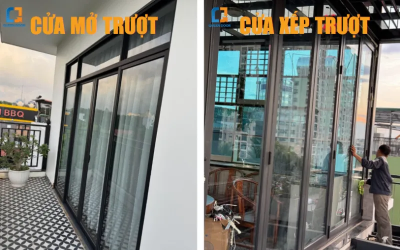 Phân tích sự khác biệt cốt lõi giữa cửa mở trượt và cửa xếp trượt