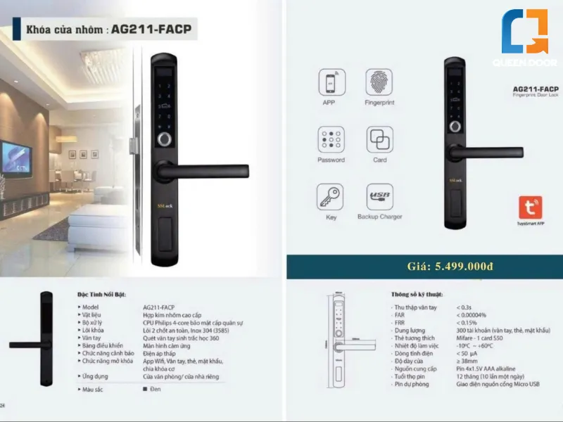 Tại sao nên chọn mua khóa vân tay cửa nhôm tại Queen Door?