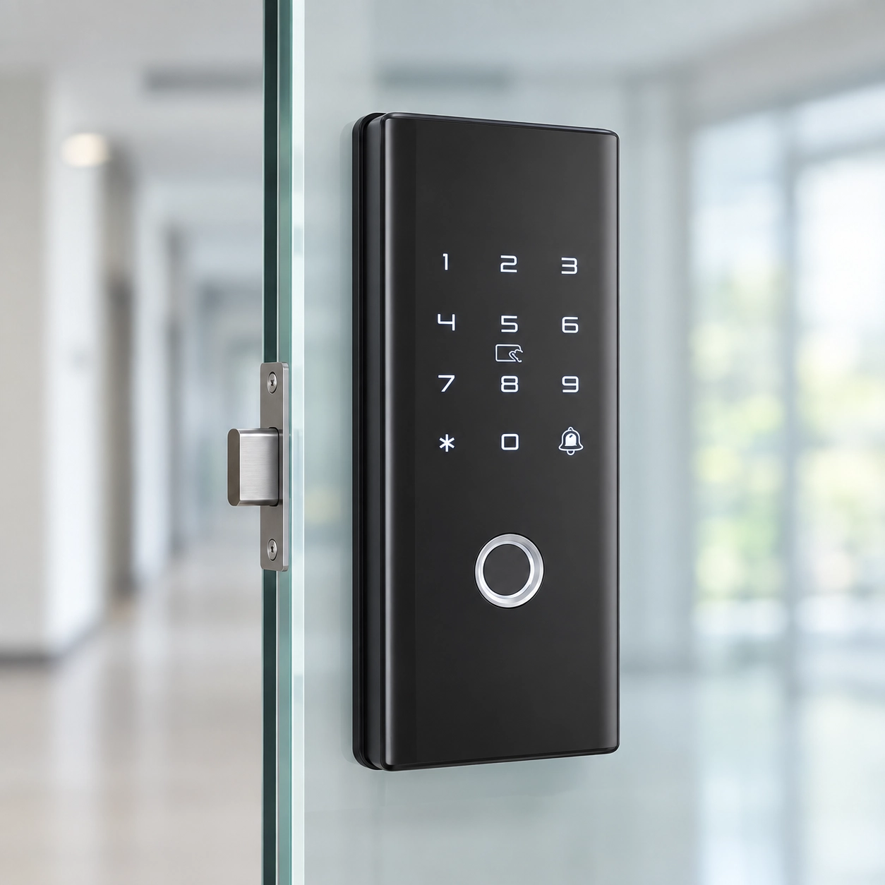Khóa vân tay cửa kính QD-G231 Đen