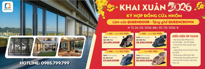 khuyến mãi cửa nhôm Queen Door 2026
