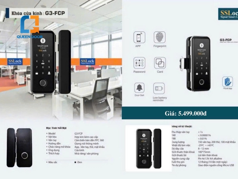 Điều gì khiến giá khoá vân tay cửa kính có sự chênh lệch?