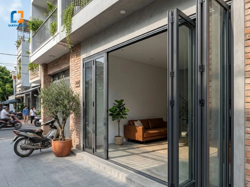 cửa xếp trượt 6 cánh cửa xếp trượt 6 cánh