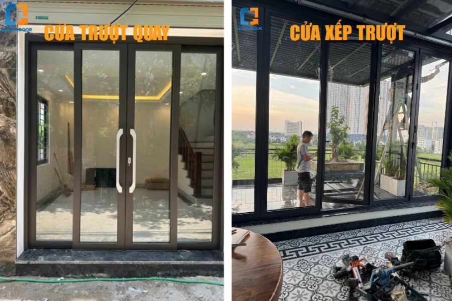 So Sánh Cửa Trượt Quay Và Cửa Xếp Trượt: Tiêu Chí Lựa Chọn Phù Hợp