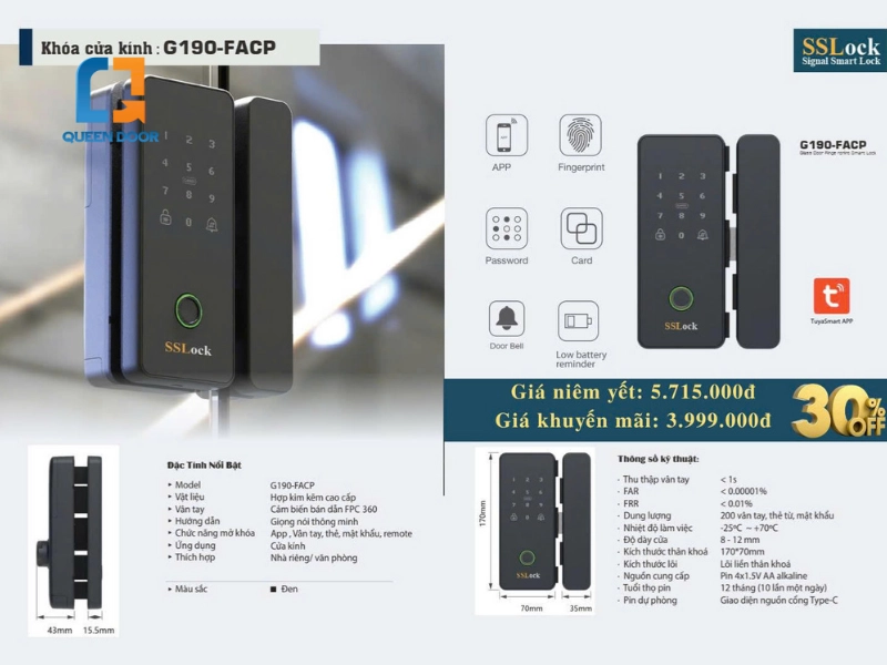 Tại sao nên tin dùng khoá vân tay cửa kính từ Queen Door?