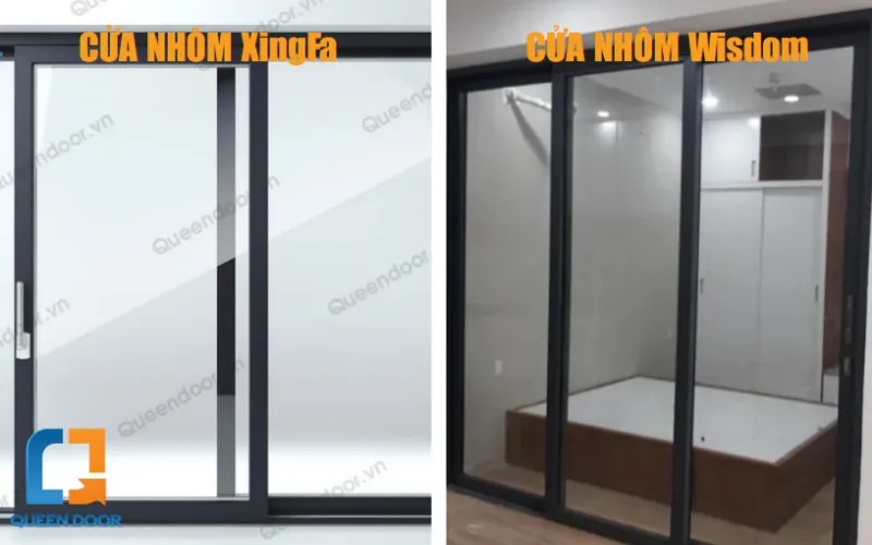 Đánh giá tính thẩm mỹ và sự đa dạng của cửa nhôm Xingfa và Wisdom