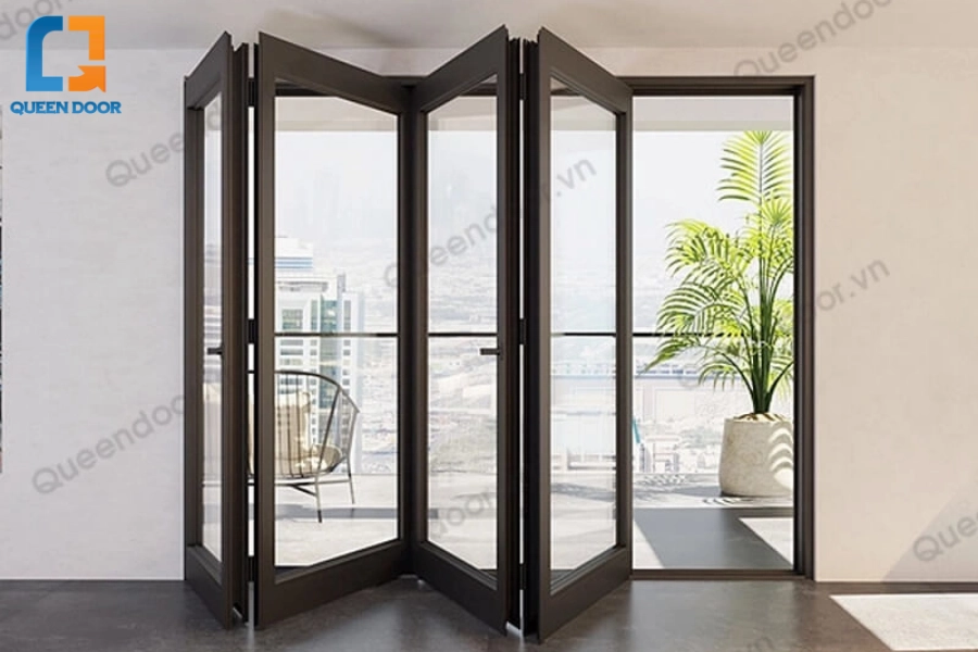 Các Mẫu Cửa Xếp Trượt Nhôm Kính Đẹp, Bền Bỉ, Chống Thấm Nước